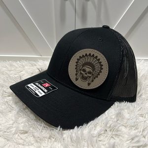 Trucker SnapBack Richardson 112 Hat. Apache Skull.